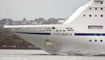 ID 11197 COLUMBUS (1989/63524grt/IMO 8611398, ex-PACIFIC PEARL, OCEAN VILLAGE, ARCADIA, STAR PRINCESS, SITMAR FAIRMAJESTY) sails from Auckland bound for Tauranga following her maiden call since joing the...