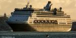 ID 11729 MAASDAM (1993/55575grt/7406dwt/IMO 8919257) - one of Holland America Line's three sister ships (the others being Ryndam and Statendam) sails from Auckland bound for Nukualofa.