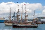 ID 9251 TECLA (nearest camera, built as GRAAF van LIMBURG STIRUM) and EUROPA depart Auckland.