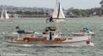 ID 10319 2016 AUCKLAND ANNIVERSARY DAY REGATTA TUG AND TOWBOAT RACE.  FERRO (1905) is a former Auckland harbour Board pilot launch. She was rescued and totally refurbished, being relaunched on 29 November...