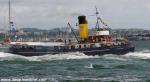 ID 10342 2016 AUCKLAND ANNIVERSARY DAY REGATTA TUG AND TOWBOAT RACE. The preserved steam tug WILLIAM C. DALDY (1935/348grt/IMO 5390345) makes a stirring sight as she churns past the finish line off the end of...