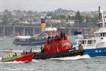 ID 10350 2016 AUCKLAND ANNIVERSARY DAY REGATTA TUG AND TOWBOAT RACE. It's full power on as the competitors cross the start line. The free-for-all race sees tugs and towboats, new and old and of all shapes and...
