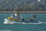 ID 14371 EIGHT BELLS (Reg. No. 2050) - a trawler based in Coromandel, looking very smart, outbound from Auckland.
