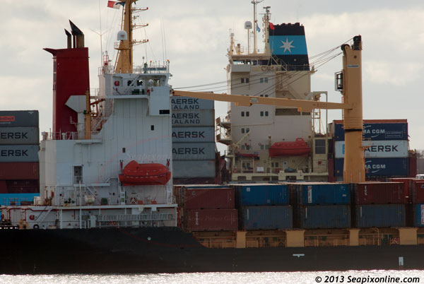 Laura Maersk, Southern Trader, Southern Lily, Capitaine Tasman, Kota Rahmat, Forum Pacific, Louis... 9190731, 9359674 ID 9086