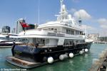 ID 3507 ANDIAMO (2003/42.6 metres) - allegedly owned by Nancy Mueller, a US food/restaurant entrepreneur, seen entering Auckland's Viaduct Harbour, New Zealand.
She was built at Feadship's Royal Van Lent...