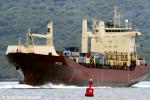ID 3836 ORION (1997/21199grt/IMO 9127796) at speed inbound to Auckland, New Zealand.