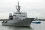 ID 6292 WELLINGTON (P55) is the second offshore patrol vessel (OPV) and the last of the Royal New Zealand Navy's $500 million, seven-ship Project Protector programme. She is seen here approaching the...