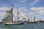 ID 5112 BREEZE (left) and SPIRIT OF NEW ZEALAND (IMO 8975603)seen in close-quarters sailing during the Tall Ships section of the 2008 Auckland Anniversary Day Regatta.
BREEZE (1981) - a part of the...