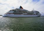 ID 7092 EUROPA (1999/28437grt/IMO 9183855) arriving in Southampton, England on her maiden visit.