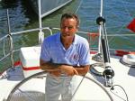 ID 6533 ERIC TABARLY (1933-1998) the legendary French yachtsman, Auckland, New Zealand during a stopover in the Whitbread Round the World yacht race in the early 1980's.