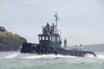 ID 5127 KAITOA (1966) another of the Total Marine Services Ltd fleet of green and black tugs, about to cross the finish line of the 2009 Auckland Anniversary Day Regatta tug race. KAITOA crossed in 17th...