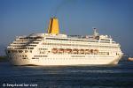 ID 7063 ORIANA (1995/69153grt/IMO 9050137. Renamed PIANO LAND in 2019) early morning summer arrival in her home port of Southampton.