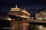 ID 6775 QUEEN ELIZABETH (2010/90901gt/IMO 9477498) approaches her berth as she arrives in Auckland, New Zealand for her maiden call as part of her inaugural round-the-world cruise from Southampton, England.