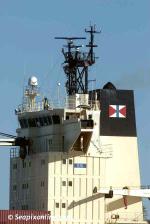 ID 6953 PACIFIC NAVIGATOR (1995/16175gt/IMO 9102514, ex-PACIFIC MARINER, E.R. CAPE TOWN) - Swire funnel livery.