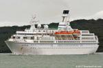 ID 11106 ASTOR (1987/20704grt/3498dwt/IMO 8506373, ex-FEDOR DOSTOEVSKIY) inbound to Auckland from Moorea.  She is owned by the German company Premicon and she operates under charter to Cruise and Maritime...
