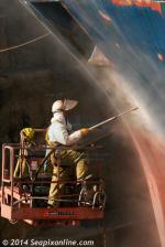 ID 9637 AWANUIA (2009/2747gt/IMO 9458042) - Ports of Auckland's bunkering tanker entered drydock at the Babcock NZ shipyard in Devonport recently for her first major refurbishment since her delivery from her...