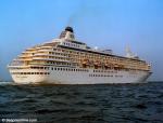 ID 7353 CRYSTAL SYMPHONY (1995/51044grt/IMO 9066667) in The Solent, outbound from Southampton, England.
