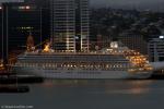 ID 8440 CRYSTAL SYMPHONY (1995/51044grt/IMO 9066667) berthed in Auckland, New Zealand.