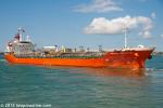 ID 10228 CHEMBULK WELLINGTON (2004/8270grt/14312dwt/IMO 9274276, ex-HARTATI) - an oil products tanker, backs away from her Wynyard Wharf berth in Auckland en-route to Tauranga. She arrived earlier in the day...
