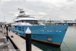 ID 10301 CHIRUNDOS (50m Diamond Class) - a newly launched motor yacht built by Auckland yachtbuilders McMullen and Wing. She is seen here during fit out alongside the ANZ Viaduct Events Centre in Auckland's...