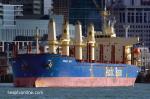 ID 11752 CORIO BAY (2006/19796grt/31895dwt/IMO 9311426, ex-POS KNIGHT) - another of Pacific Basin's handisize bulk carriers sails from Auckland bound for Timaru.