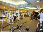 ID 7467 DISNEY WONDER (1999/83308grt/IMO 9126819) - the fitness area overlooking the bridge.