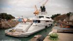 ID 9791 DRAGONFLY (2009/833grt/73.3m/240.49' loa, ex-SILVER ZWEI) moved into drydock at the Babcock NZ shipyard at Devonport, Auckland 21 Oct 2014. Built by Silver Yachts of Western Australia she has a range...