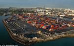ID 9669 PORT OF AUCKLAND showing the Fergusson Container Terminal in the foreground and extension earthworks.