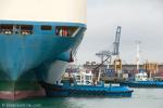 ID 8096 WAIPAPA (2000/338grt/IMO 9212072) assisted by WAKA KUME, berth the vehicle carrier GARNET ACE at the beginning of her maiden call at Auckland, New Zealand.