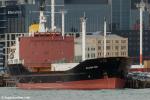 ID 8408 GOLDEN BAY (1979/3165grt/IMO 7720257) a cement carrier working five ports around the NZ coast, is owned and operated by Golden Bay Cement Company of Auckland. She is seen here receiving a freshen-up...