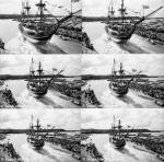 ID 8854 HMAV BOUNTY replica (1978/274tonnes/387 tonnes disp) is launched at the Whangarei Engineering Company's shipyard in Whangarei, New Zealand. She was built for the film 