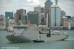 ID 9419 HMNZS CANTERBURY (L-421/9000grt) - the RNZN's multi purpose vessel returns to Devonport Naval Base in her homeport of Auckland.