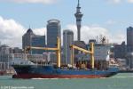 ID 9988 HOHEBANK (2007/9996grt/11828dwt/IMO 9435818) outbound from Auckland en-route to Tauranga. Owned and managed by Rass Schiffart GmbH of Bramstedt, Germany.