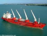 ID 10100 ITALIAN REEFER (1992/5084grt/IMO 8920983. Renamed HARENGUS in 2013) arriving in Auckland, New Zealand.