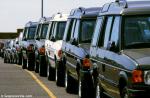 ID 8510 PORT OF SOUTHAMPTON -  A line of Range Rovers stand in the vehicle consolidation compounds in the ports' eastern docks.