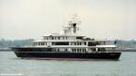 ID 8320 LEANDER G (1992/1930grt) - built by Peene-Werft GmbH, the Bermuda-flagged, 246.06' (75m) superyacht is seen here outbound from the Port of  Southampton, England. LEANDER G can accommodate up to 22...