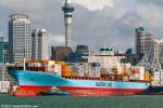 ID 9052 LAUST MAERSK (2001/50721grt/63000dwt/IMO 9190743) sailing from Auckland bound for Lyttelton, NZ. She is the second of five vessels operating Maersk's Southern Star service to come to Auckland...
