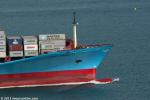 ID 9115 LAUST MAERSK (2001/50721grt/63000dwt/IMO 9190743) arrives in Auckland for her second visit as part of Maersk's Southern Star Service fleet.