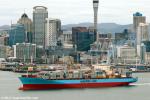 ID 9039 LEDA MAERSK (2001/50721grt/63200dwt/IMO 9190755) sailing for Lyttelton from the newly deepened Fergusson Wharf northern berth. Leda Maersk reintroduces Maersk's Southern Star service out of Auckland...