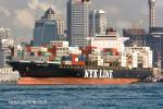 ID 11762 NYK FUTAGO (2011/44925grt/52190dwt/4682TEU/IMO 9487524) en-route to Lyttelton.