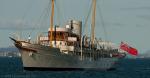 ID 9483 NAHLIN (1930, ex-LUCEAFARUL, LIBERTATEA, NAHLIN) - owned by Sir James Dyson the British inventor and industrialist, arrives at Auckland's Silo Park superyacht berths after a day cruising the waters of...