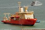ID 10901 NATHANIEL B. PALMER (1992/6174grt/IMO 9007257) - part of the US Antarctic Program, this research ship/icebreaker is seen here about to enter the VT Fitzroy drydock in Devonport. She was last in...