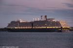 ID 10205 NOORDAM (2006/82897grt/IMO 9230115) - following her maiden call to Auckland, sails soon after sunset for the port of Tauranga.