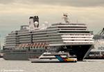 ID 8290 OOSTERDAM (2003/82305grt/10965dwt/IMO 9221281) - makes her maiden call at Auckland, New Zealand arriving on another grey spring dawn. She is the second of Holland America's Vista-class ships, sister...