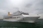 ID 8070 ORIANA (1995/69153grt/IMO 9050137. Renamed PIANO LAND in 2019) departs Southampton, England following P&O Cruises' 175th anniversary celebrations which saw all seven vessels in the fleet in port...