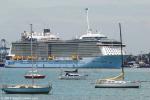 ID 10819 OVATION OF THE SEAS (2016/168666grt/IMO 9697753/348m loa) - the largest ship to ever visit New Zealand, arrived in Auckland for the second of three scheduled calls this season. Based out of Sydney,...