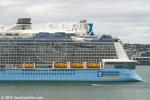 ID 10796 OVATION OF THE SEAS (2016/168666grt/IMO 9697753/348m loa) - the largest ship to ever visit New Zealand about to sail for Sydney after her maiden call at Auckland. Note the seaplane (Auckland...