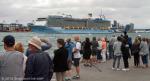 ID 10797 OVATION OF THE SEAS (2016/168666grt/IMO 9697753/348m loa) - the largest ship to ever visit New Zealand sails for Sydney after her maiden call at Auckland.