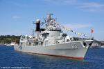 ID 9371 PLAN QINGDAO (DDG113) - a type 052 Luhu-class guided missile destroyer, seen here at anchor in Sydney during the Royal Australian Navy Centenary celebrations.