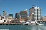 ID 9208 QUICKCAT (1987) one of the Fullers ferry fleet, leaves Auckland's downtown ferry basin for Waiheke Island in the inner Hauraki Gulf.